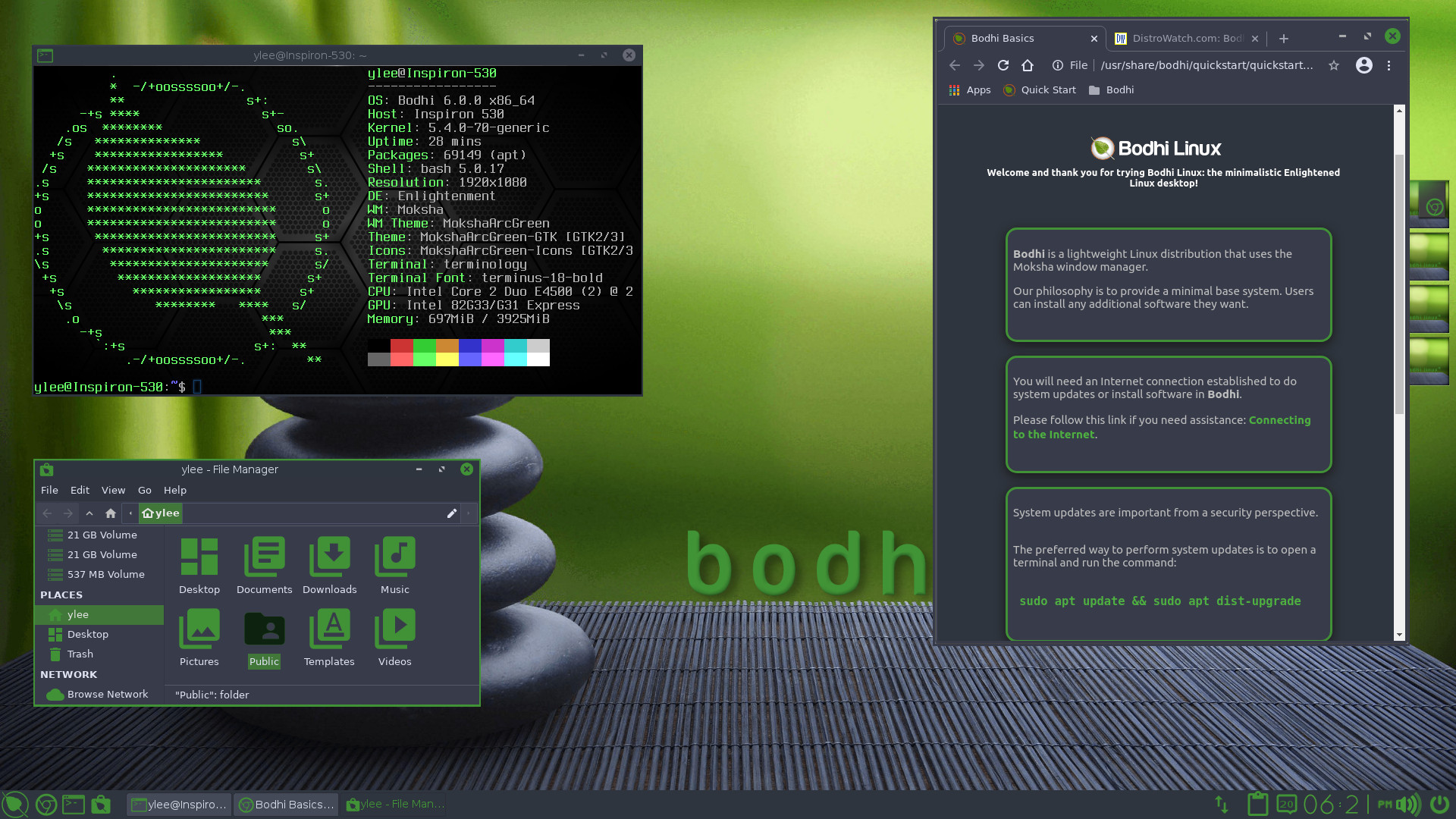 Escritorio Bodhi Linux